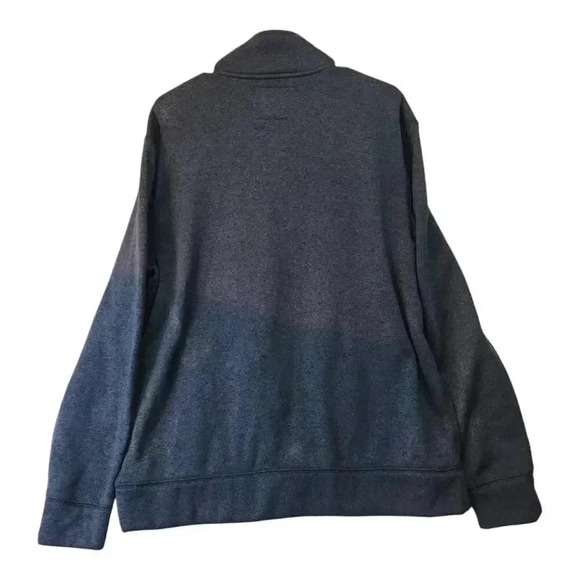 Sonoma Men’s XL Dark Blue Full Zip Fleece Jacket Stand Collar 3 Zip Pockets - Picture 4 of 10